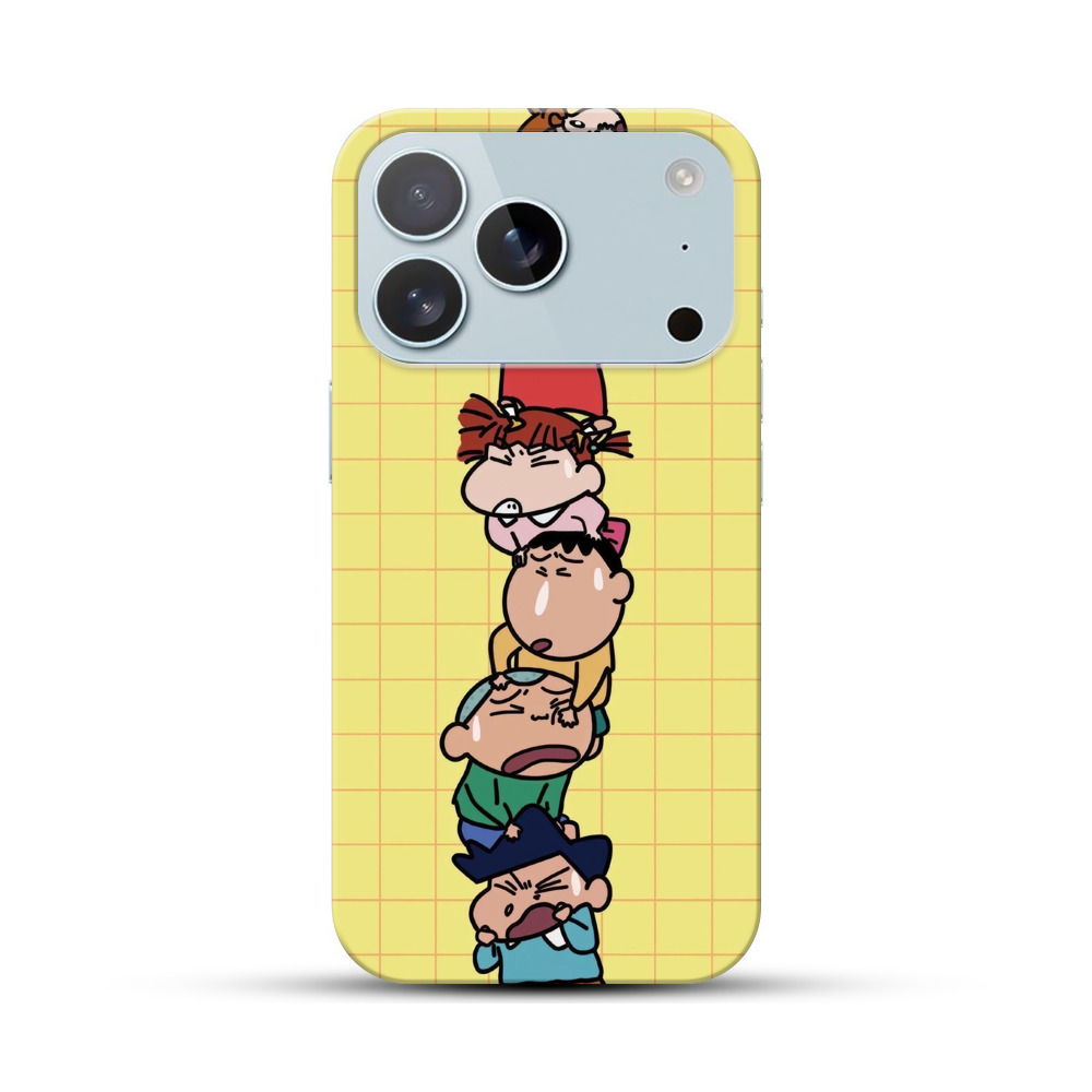 クレヨンしんちゃん積み重ねキャラ iPhone 17 Proオリジナルハードケース