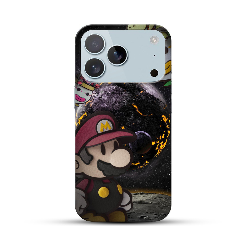 マリオと宇宙背景 iPhone 17 Proオリジナルハードケース