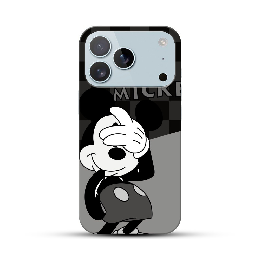 ミッキーモノクロイラスト iPhone 17 Proオリジナルハードケース