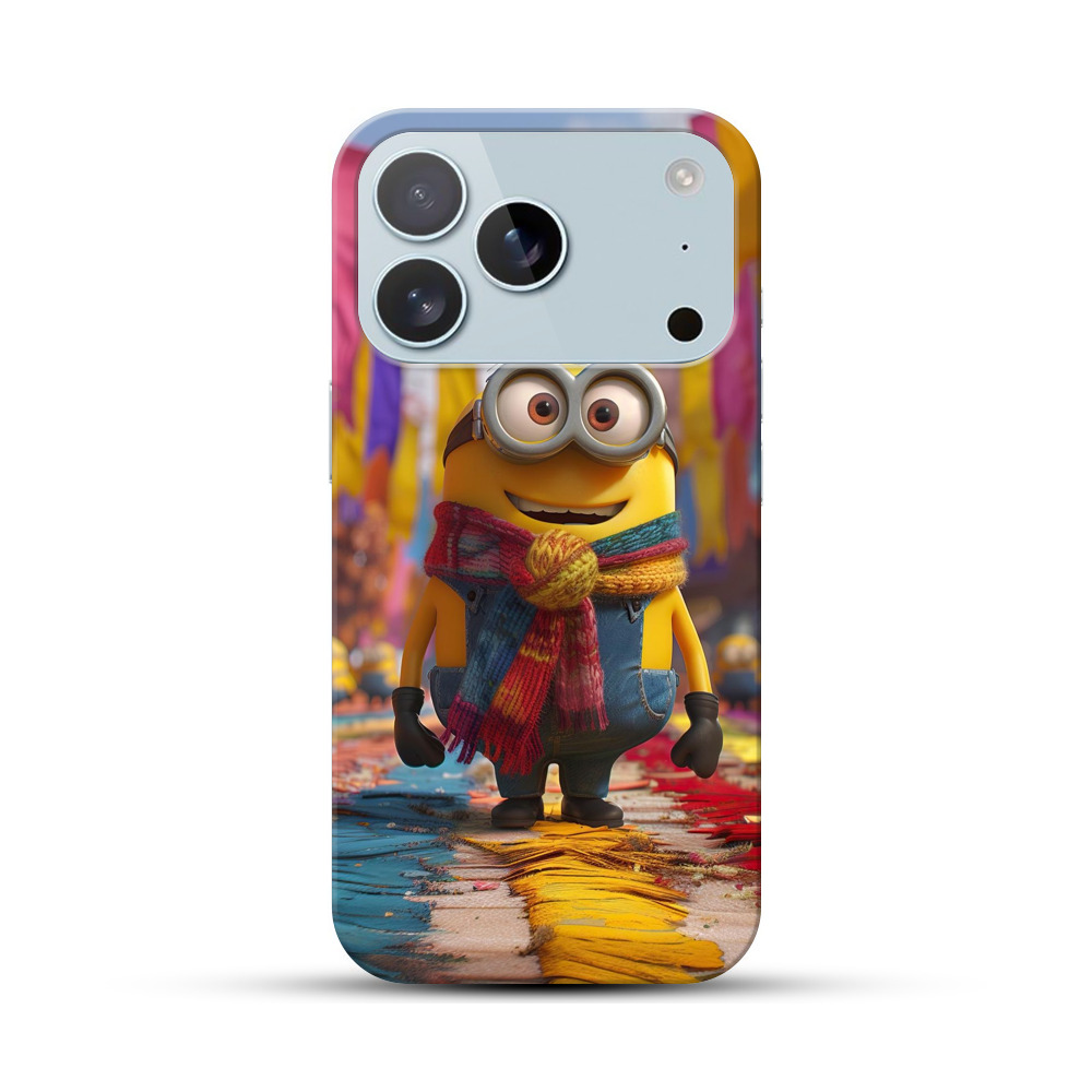 マフラーを巻いたミニオン iPhone 17 Proオリジナルハードケース