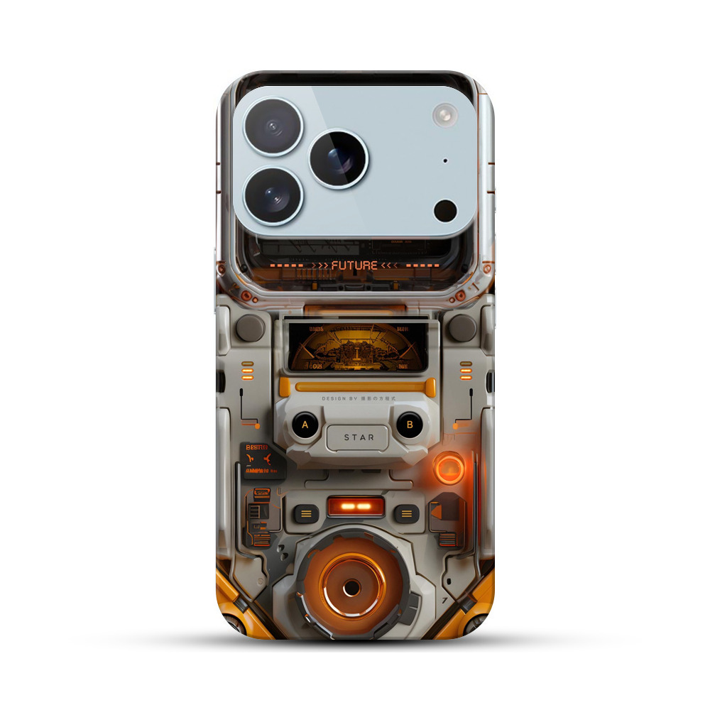 未来的レトロデザイン iPhone 17 Proオリジナルハードケース