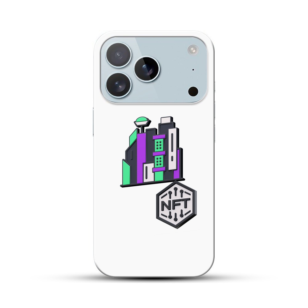 未来的な都市のイラスト iPhone 17 Proオリジナルハードケース