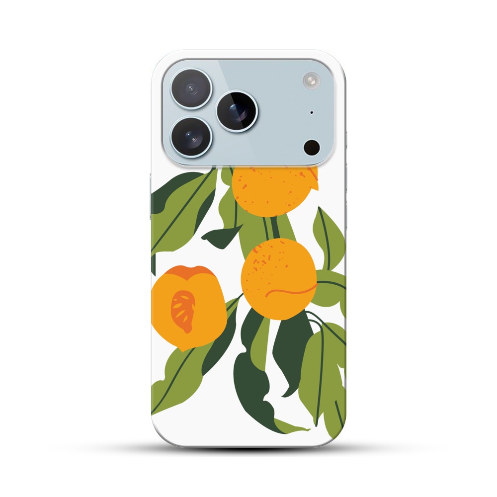 桃の枝と果実 iPhone 17 Proオリジナルハードケース