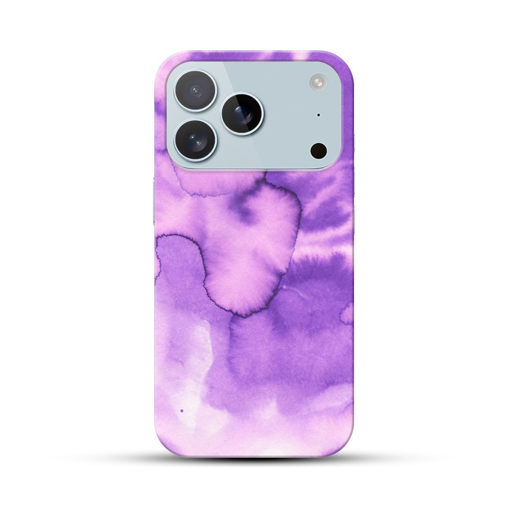 紫色の水彩ぼかし iPhone 17 Proオリジナルハードケース