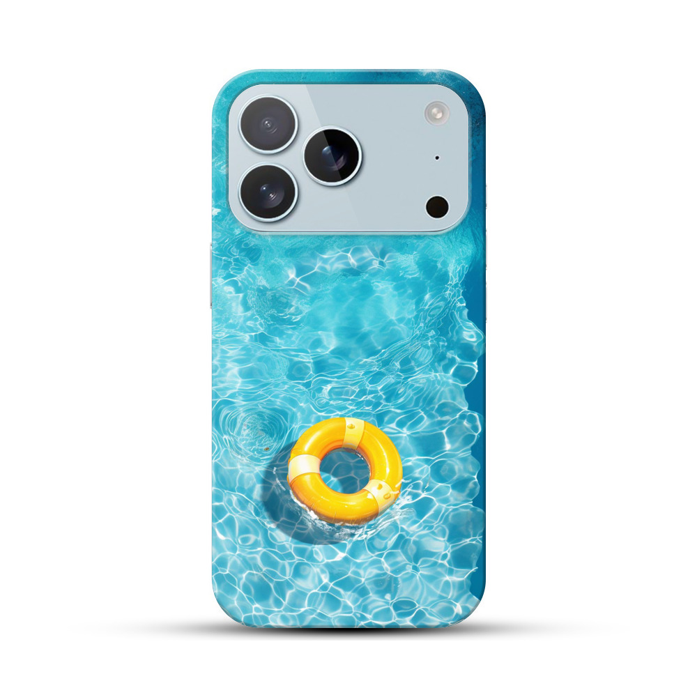 プールの水と浮き輪 iPhone 17 Proオリジナルハードケース