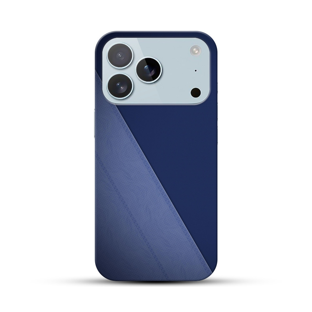 ネイビーブルーテクスチャ iPhone 17 Proオリジナルハードケース