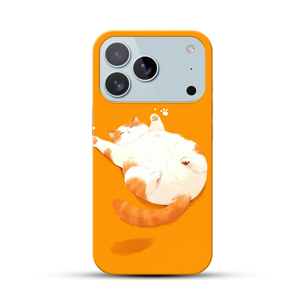 お腹を見せる猫 iPhone 17 Proオリジナルハードケース