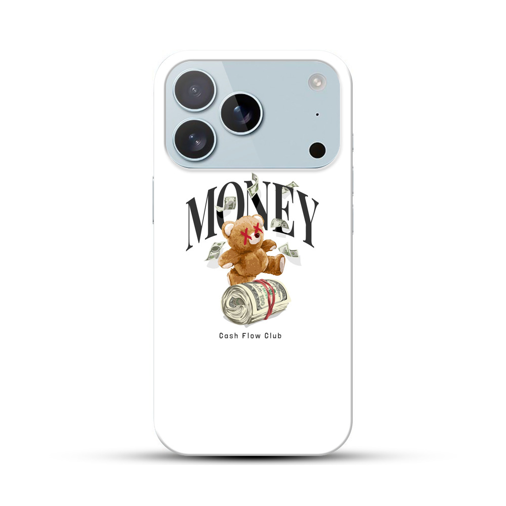 お金とクマのぬいぐるみ iPhone 17 Proオリジナルハードケース