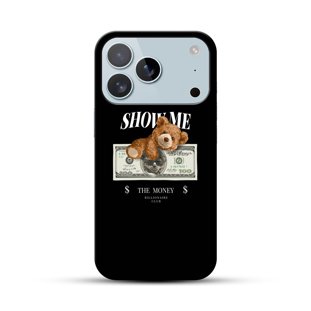 お金とクマのぬいぐるみ iPhone 17 Proオリジナルハードケース