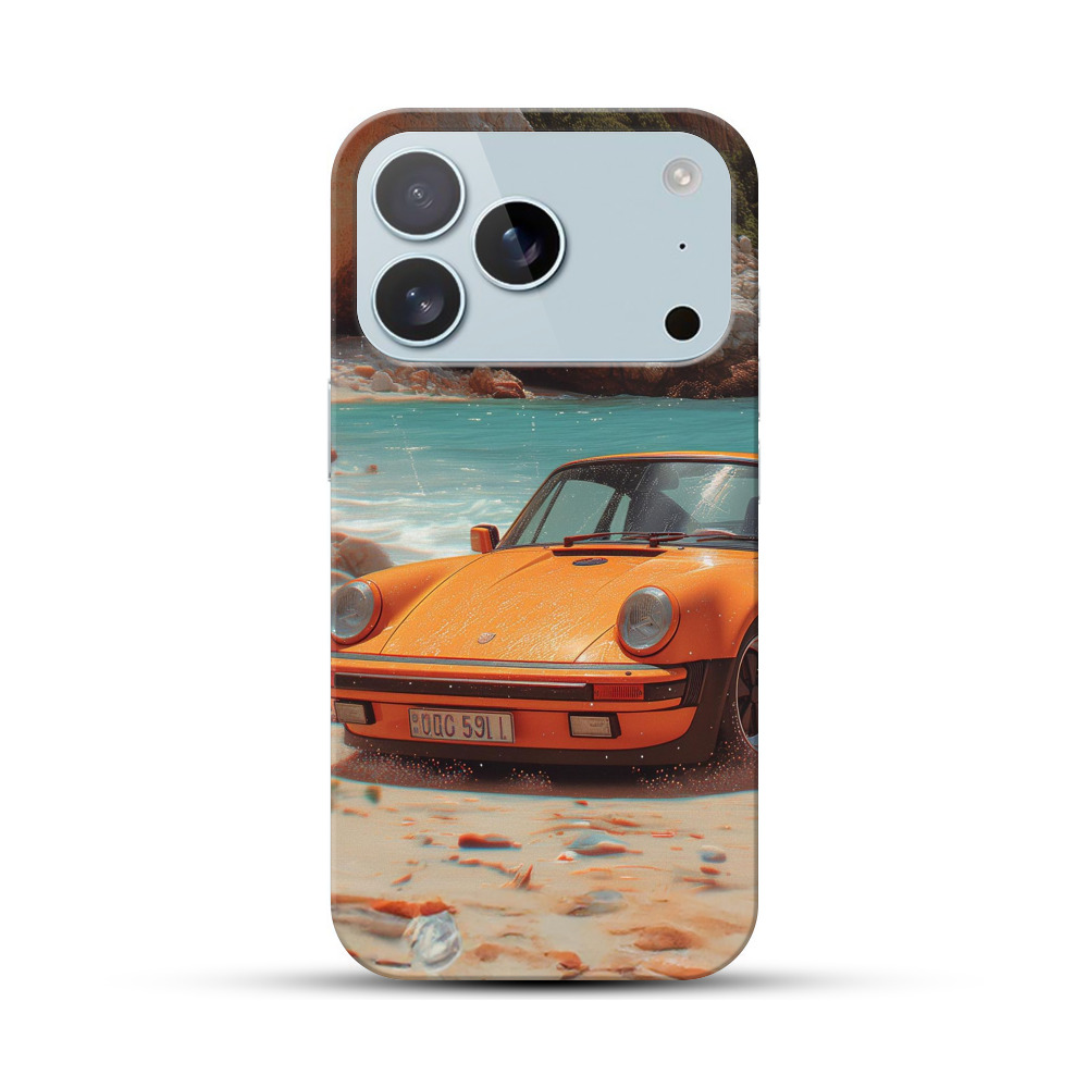 オレンジクラシックカー iPhone 17 Proオリジナルハードケース