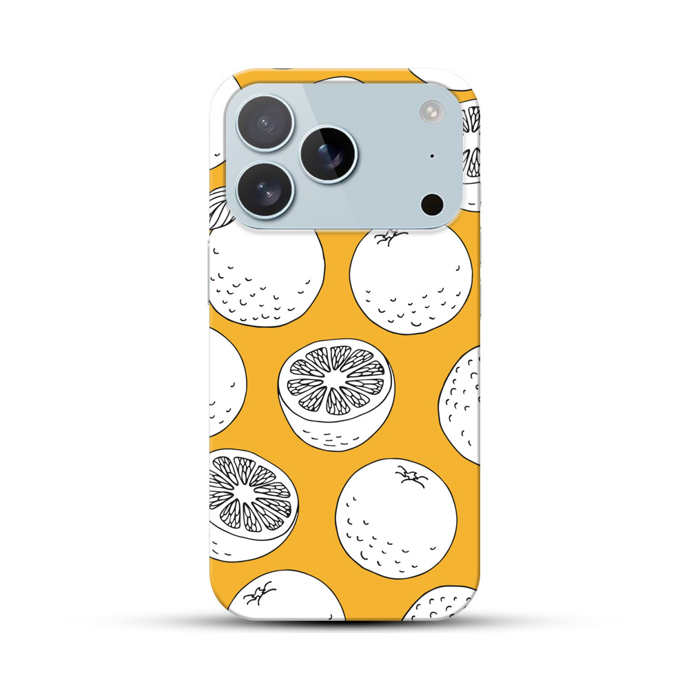 オレンジのパターン iPhone 17 Proオリジナルハードケース