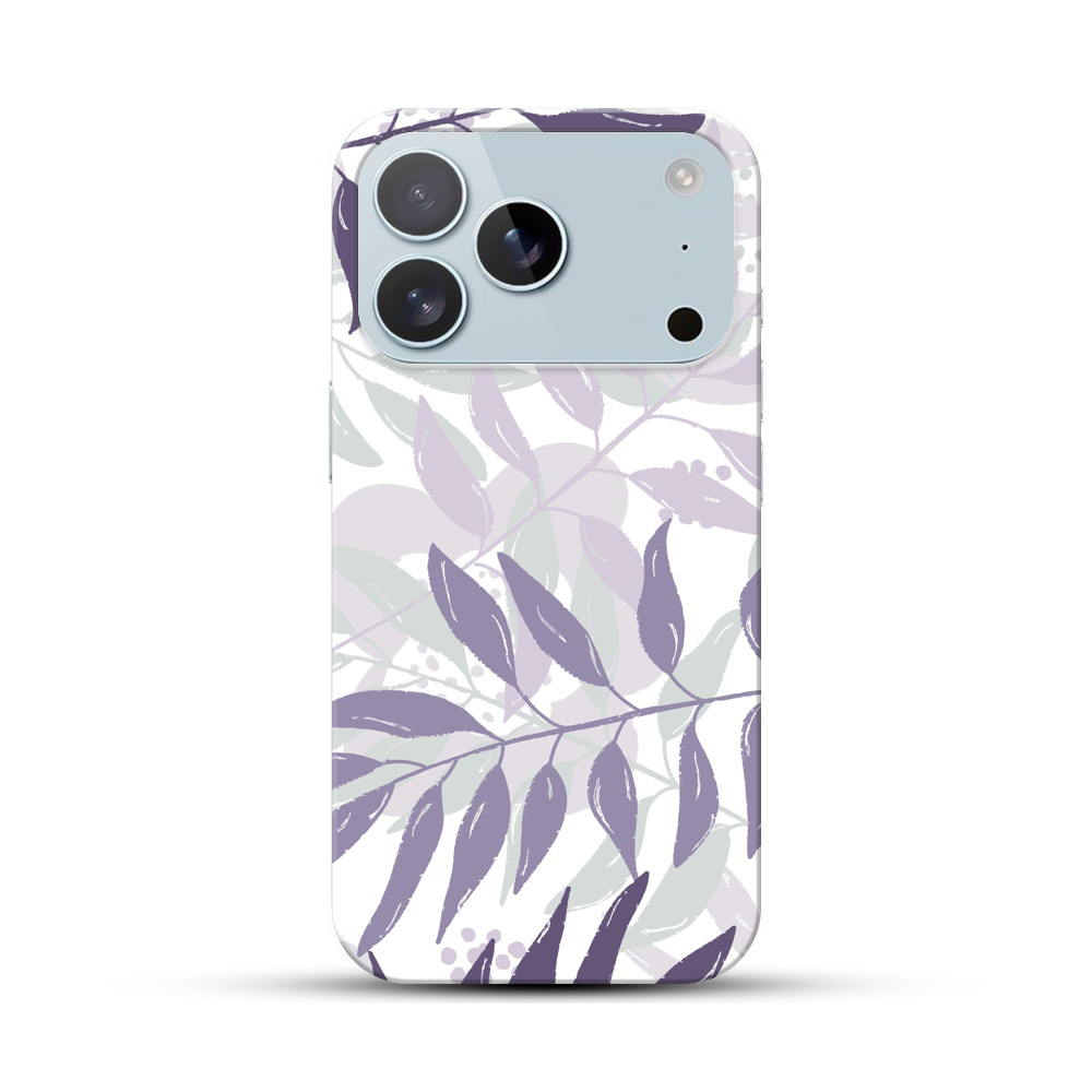 パステルリーフパターン iPhone 17 Proオリジナルハードケース