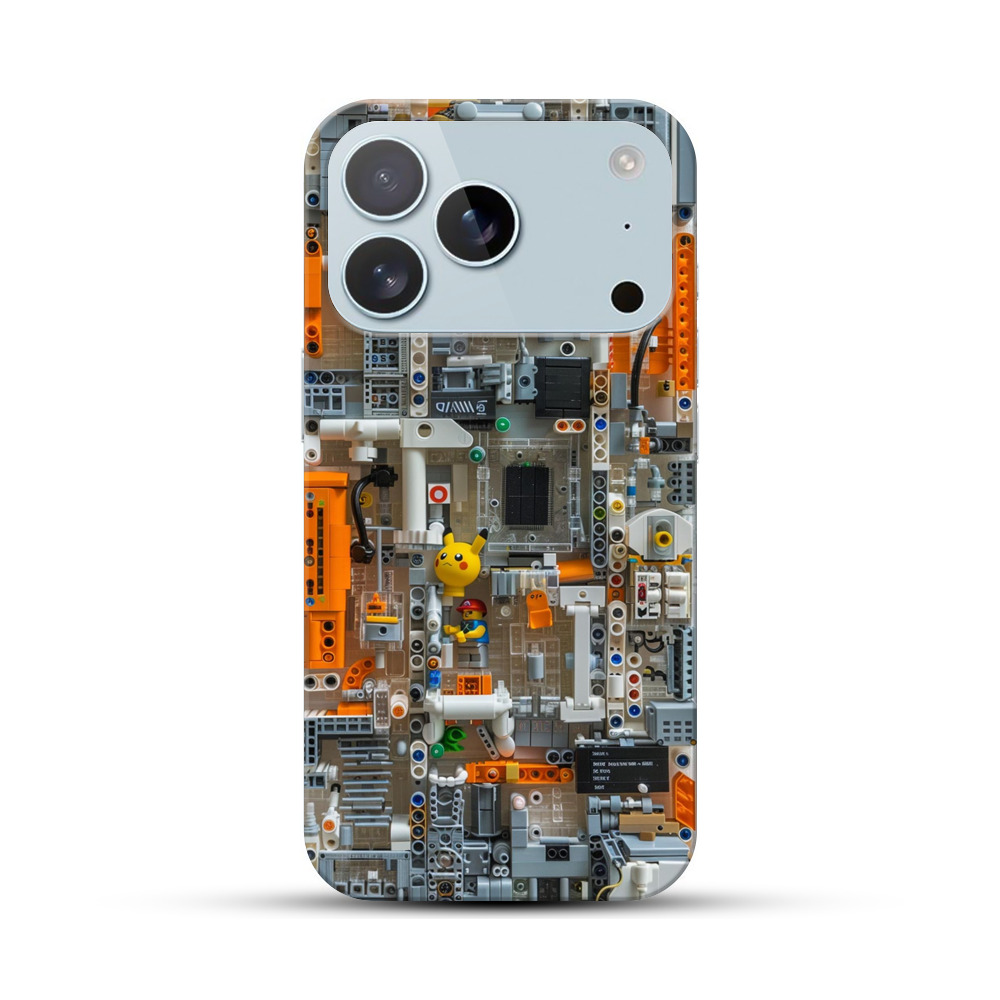 ピカチュウとレゴの部品 iPhone 17 Proオリジナルハードケース