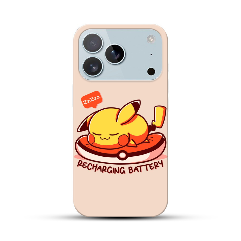 寝ピカチュウ充電中 iPhone 17 Proオリジナルハードケース