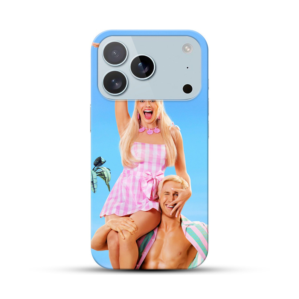 ピンクチェックワンピースの女性 iPhone 17 Proオリジナルハードケース