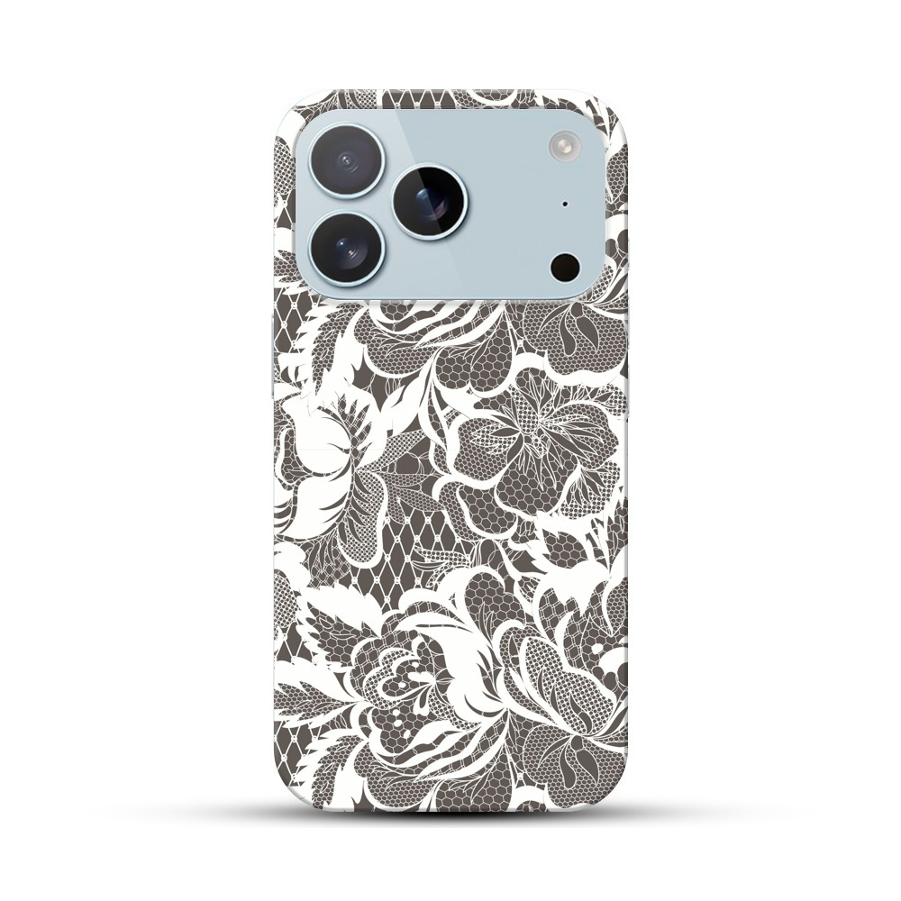 レース風花柄模様 iPhone 17 Proオリジナルハードケース