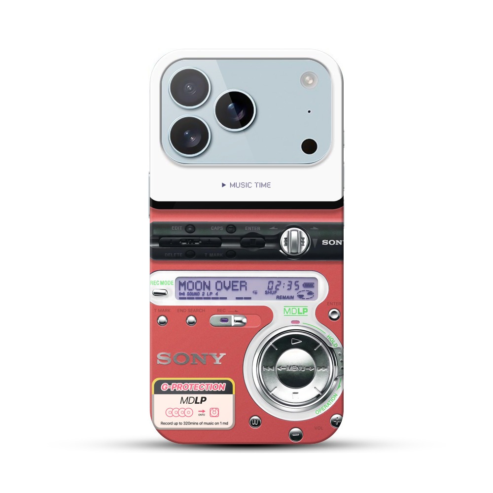 レトロ音楽プレーヤー iPhone 17 Proオリジナルハードケース