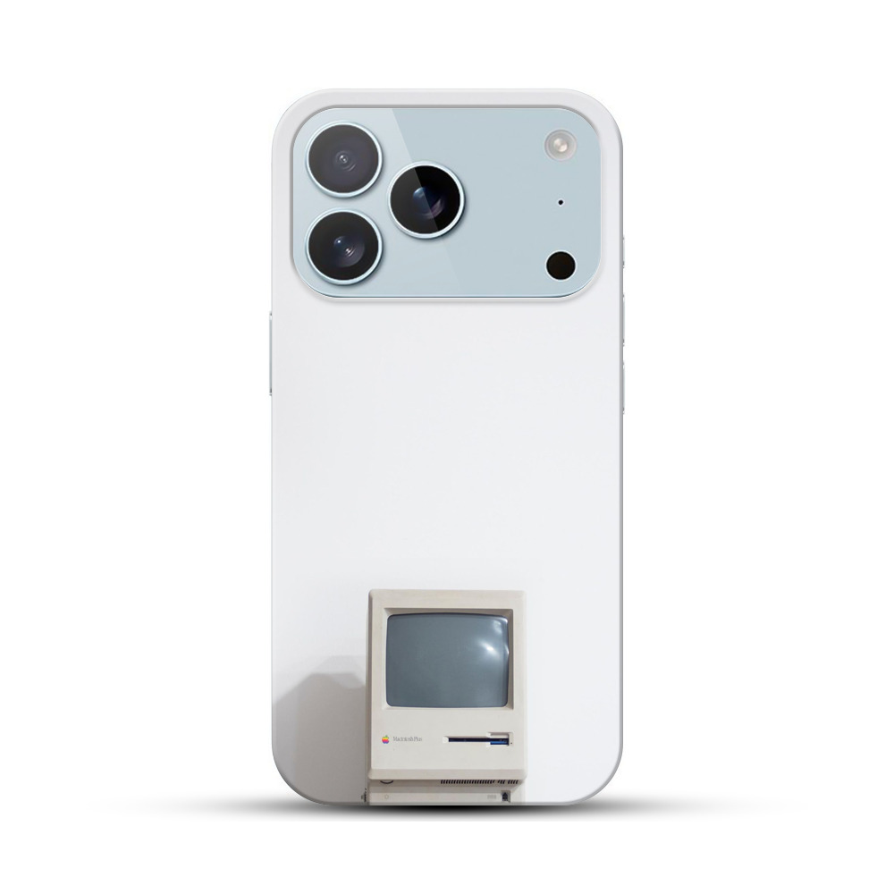 レトロテレビモニター部分の写真 iPhone 17 Proオリジナルハードケース