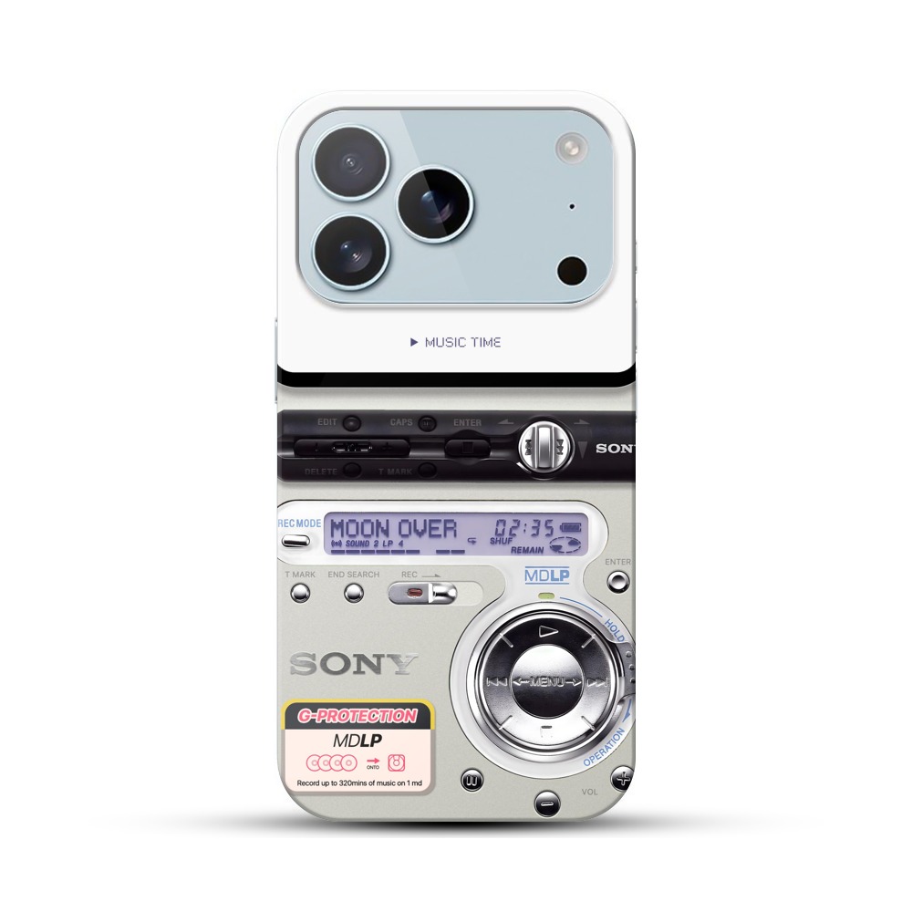 レトロなMDプレーヤー iPhone 17 Proオリジナルハードケース