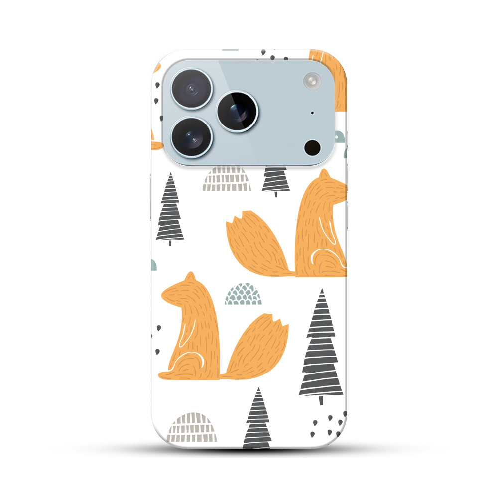 リスと森の模様 iPhone 17 Proオリジナルハードケース