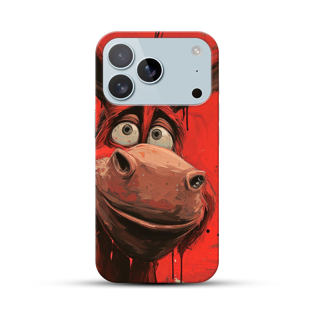 ユーモラスな赤ロバ iPhone 17 Proオリジナルハードケース