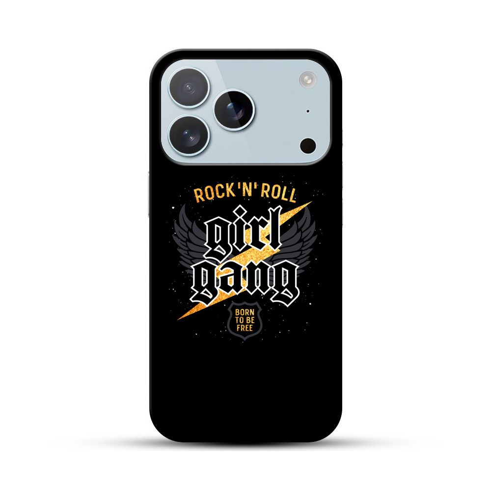 ロックンロール ガールギャング ロゴデザイン iPhone 17 Proオリジナルハードケース
