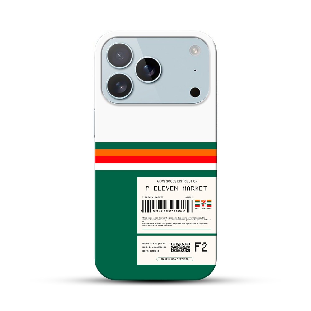 セブンイレブン風バーコード iPhone 17 Proオリジナルハードケース