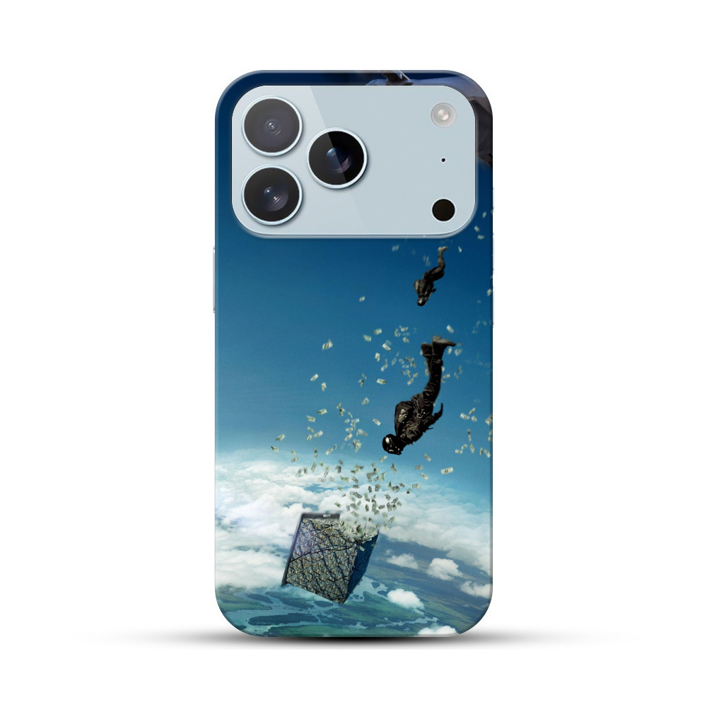 ドル札とスカイダイビー iPhone 17 Proオリジナルハードケース