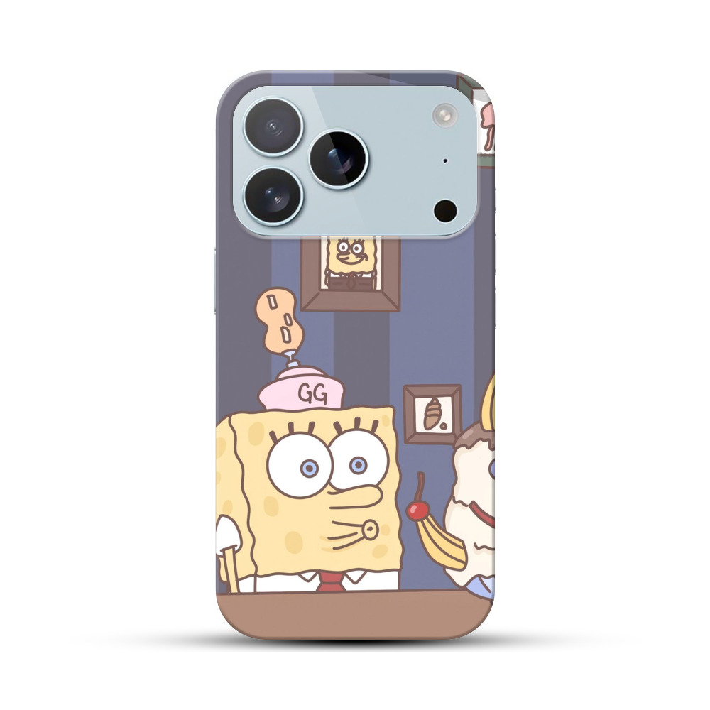 スポンジボブイラスト iPhone 17 Proオリジナルハードケース