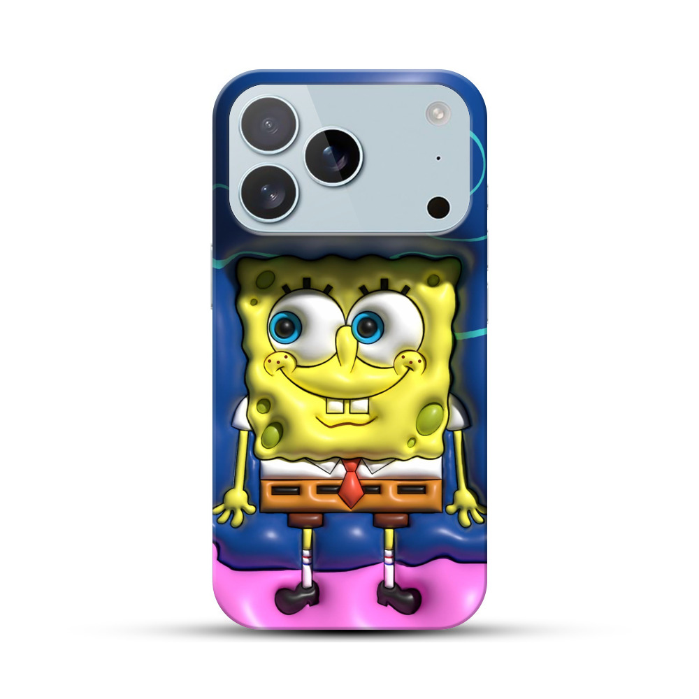 スポンジボブのイラスト iPhone 17 Proオリジナルハードケース