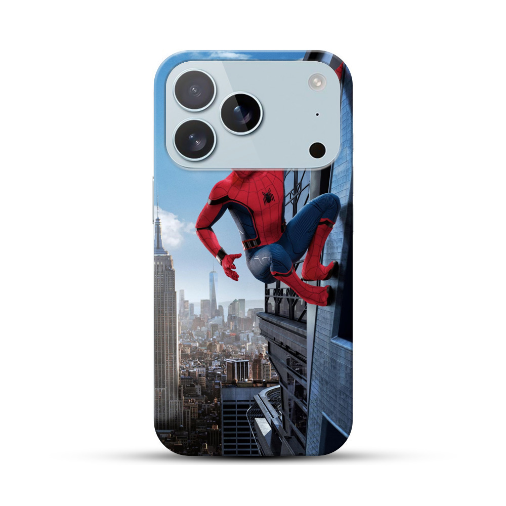 ビル壁のスパイダーマン iPhone 17 Proオリジナルハードケース