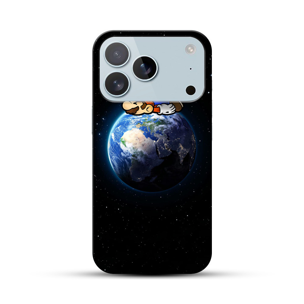 地球で寝るマリオ iPhone 17 Proオリジナルハードケース