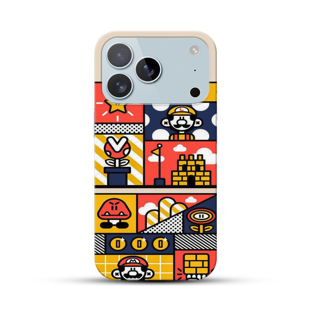 マリオゲームモチーフ iPhone 17 Proオリジナルハードケース