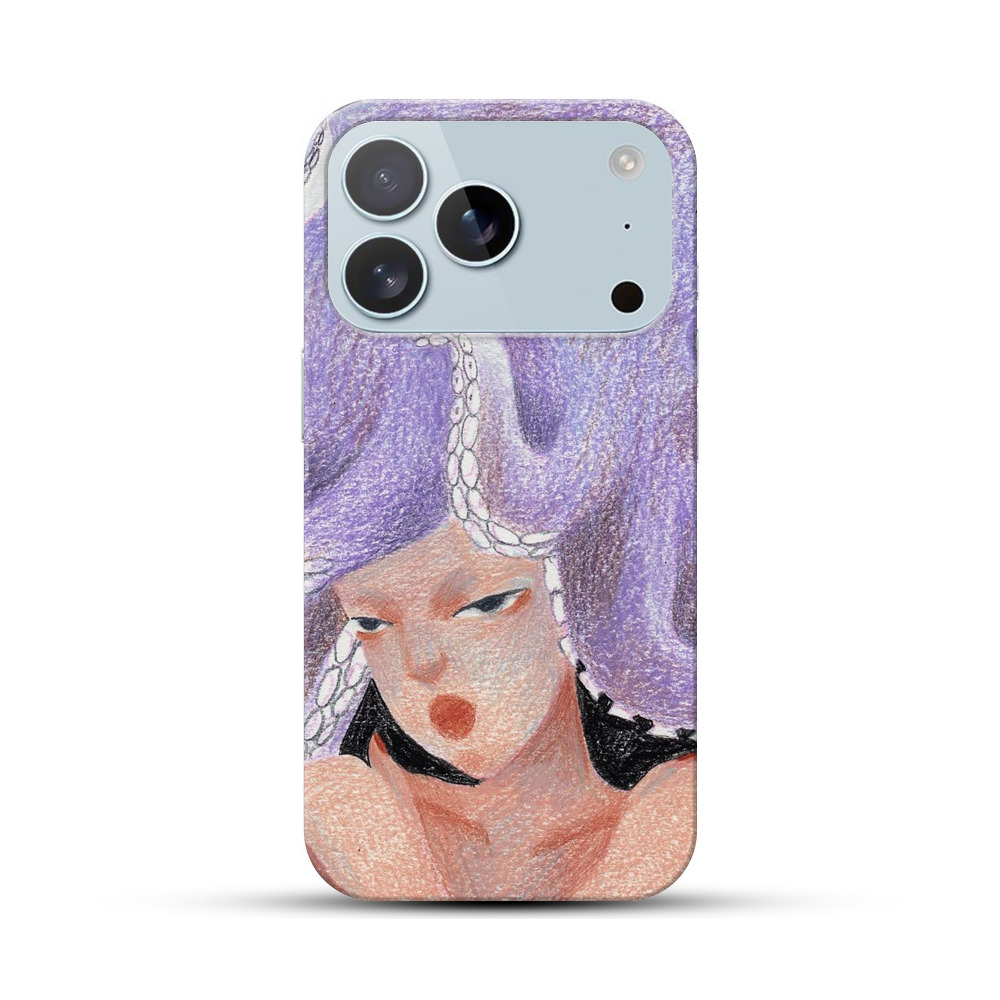 タコの帽子をかぶった女性 iPhone 17 Proオリジナルハードケース