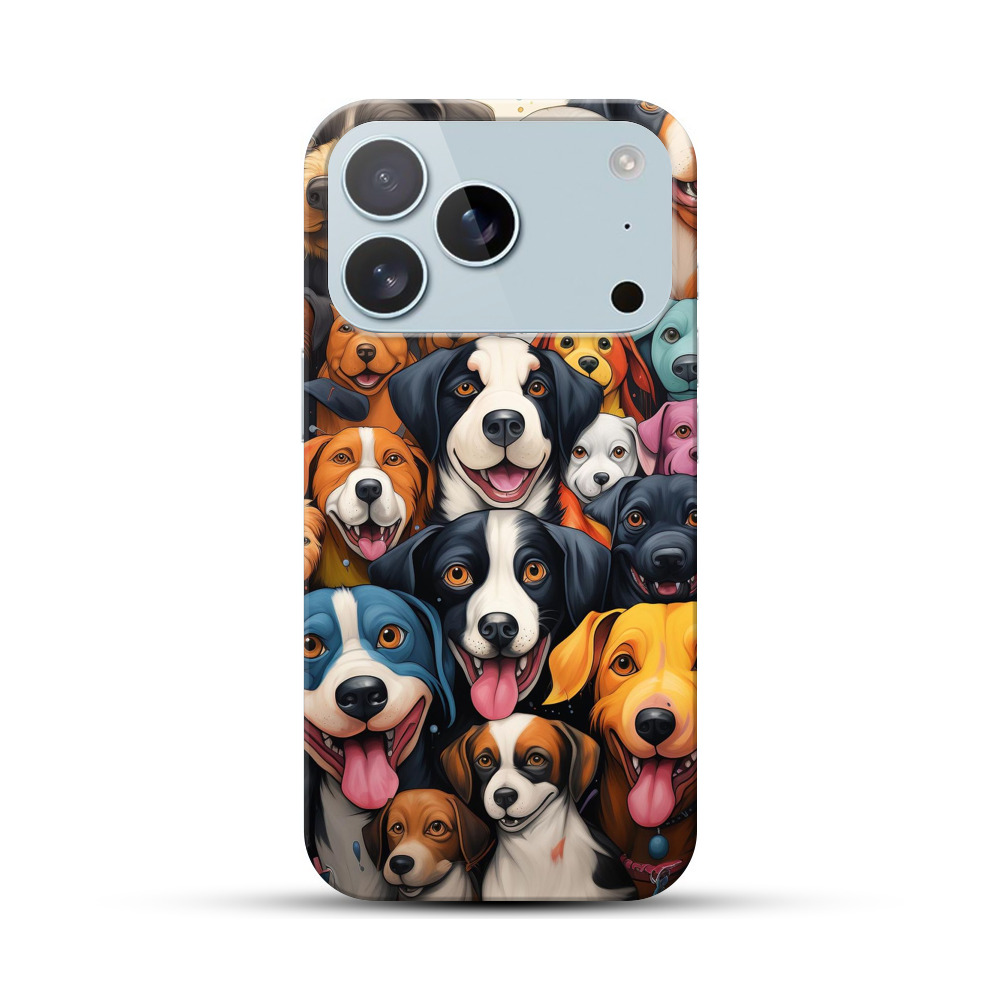 たくさん犬たち集合 iPhone 17 Proオリジナルハードケース