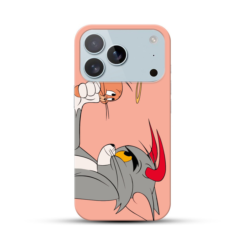 トムとジェリーのコミカルなシーン iPhone 17 Proオリジナルハードケース