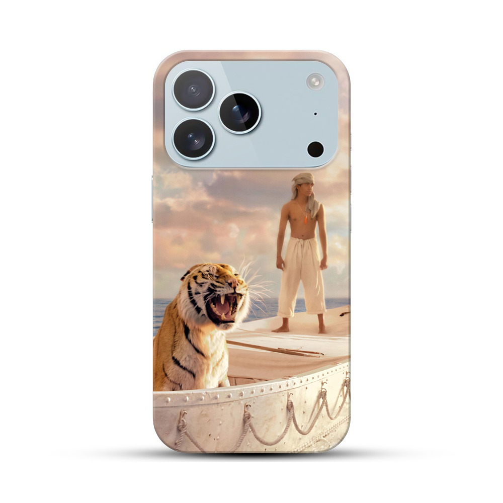 虎と少年の海辺 iPhone 17 Proオリジナルハードケース