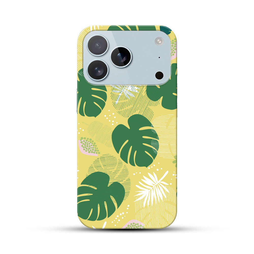 トロピカルリーフパターン iPhone 17 Proオリジナルハードケース