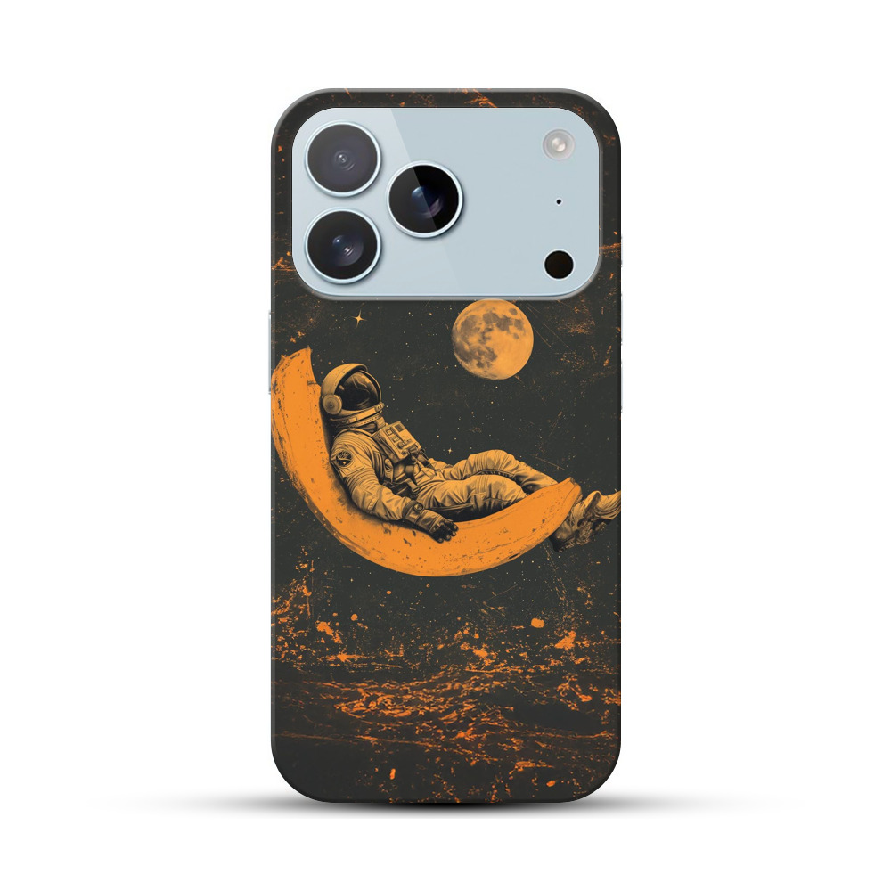 バナナ月の宇宙飛行士 iPhone 17 Proオリジナルハードケース