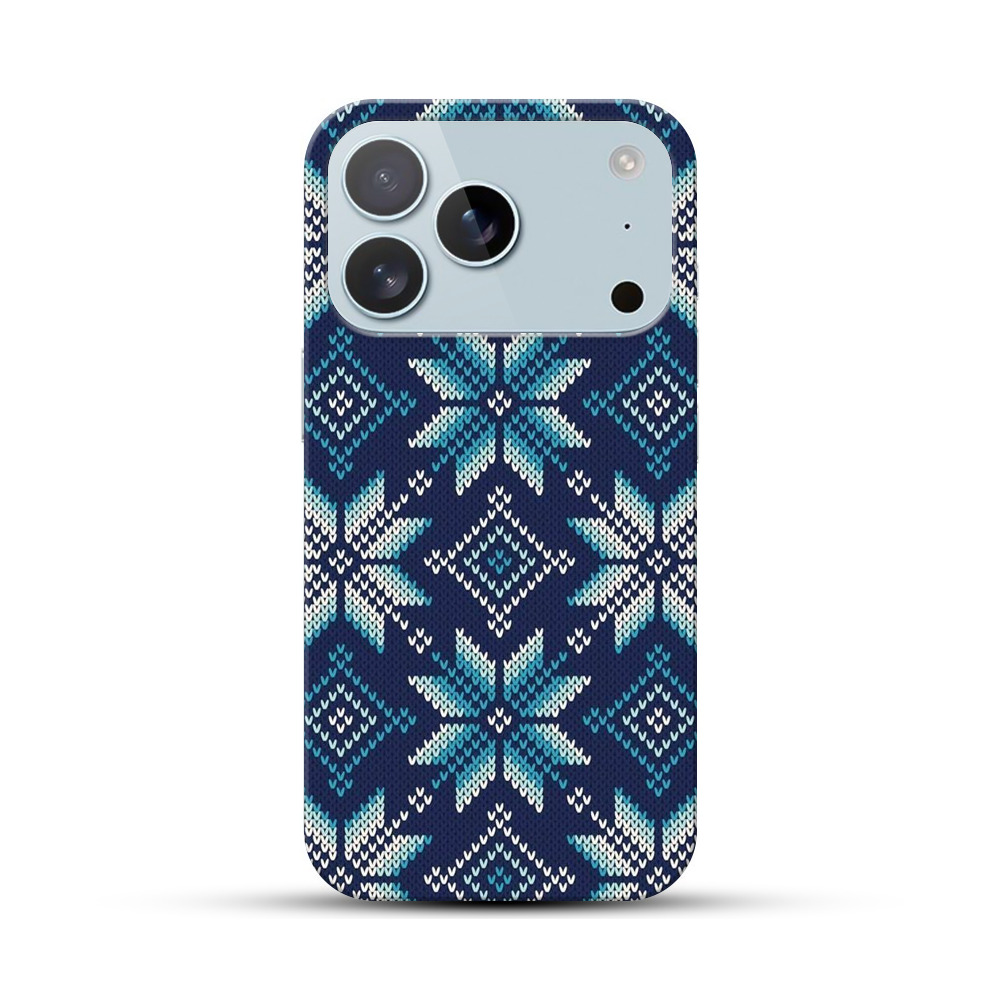 雪の結晶模様 blue-white-knitted-pattern-with-snowflakes 雪の結晶模様 blue-white-knitted-pattern-with-snowflakes