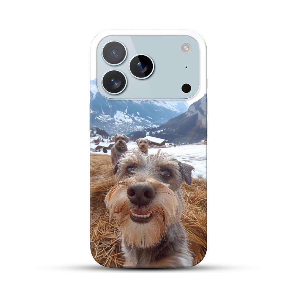 雪山犬のセルフィー iPhone 17 Proオリジナルハードケース