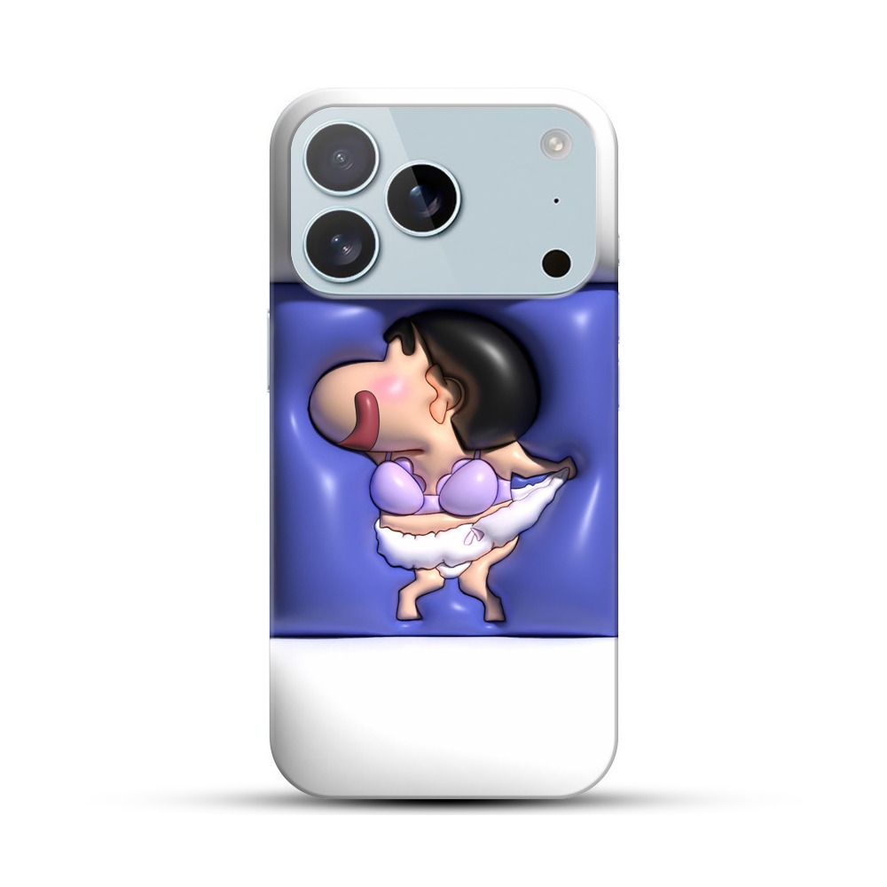 水着姿のユーモラスキャラ iPhone 17 Proオリジナルハードケース