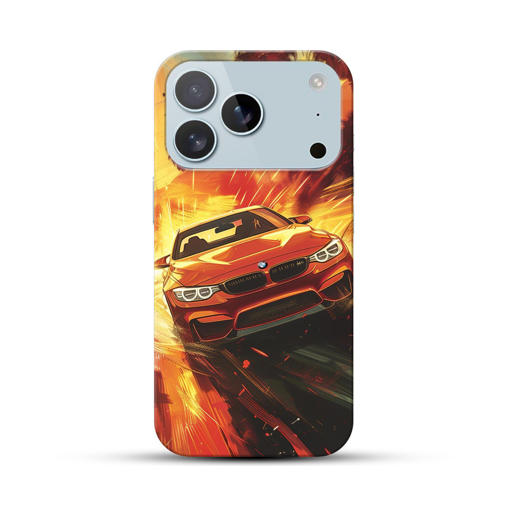 夕焼けスポーツカー iPhone 17 Proオリジナルハードケース