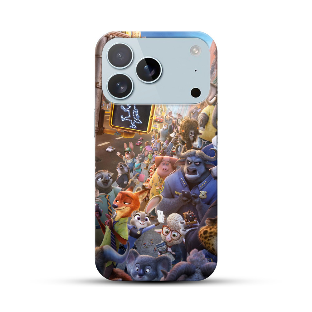 ズートピア都市の群衆 iPhone 17 Proオリジナルハードケース