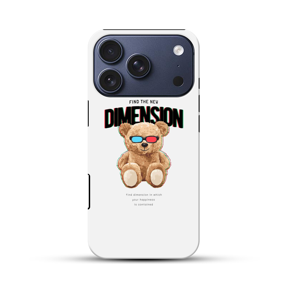 3Dメガネをかけたクマのぬいぐるみ iPhone 17 Proオリジナルハ耐衝撃ケース