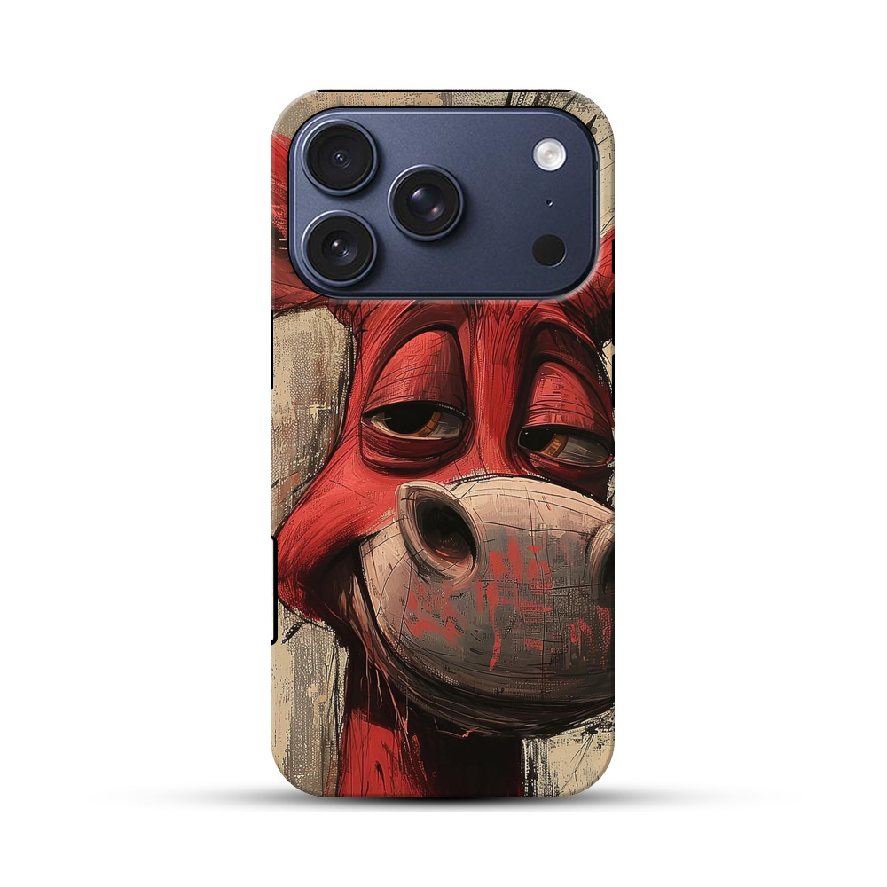 赤いロバのイラスト iPhone 17 Proオリジナルハ耐衝撃ケース