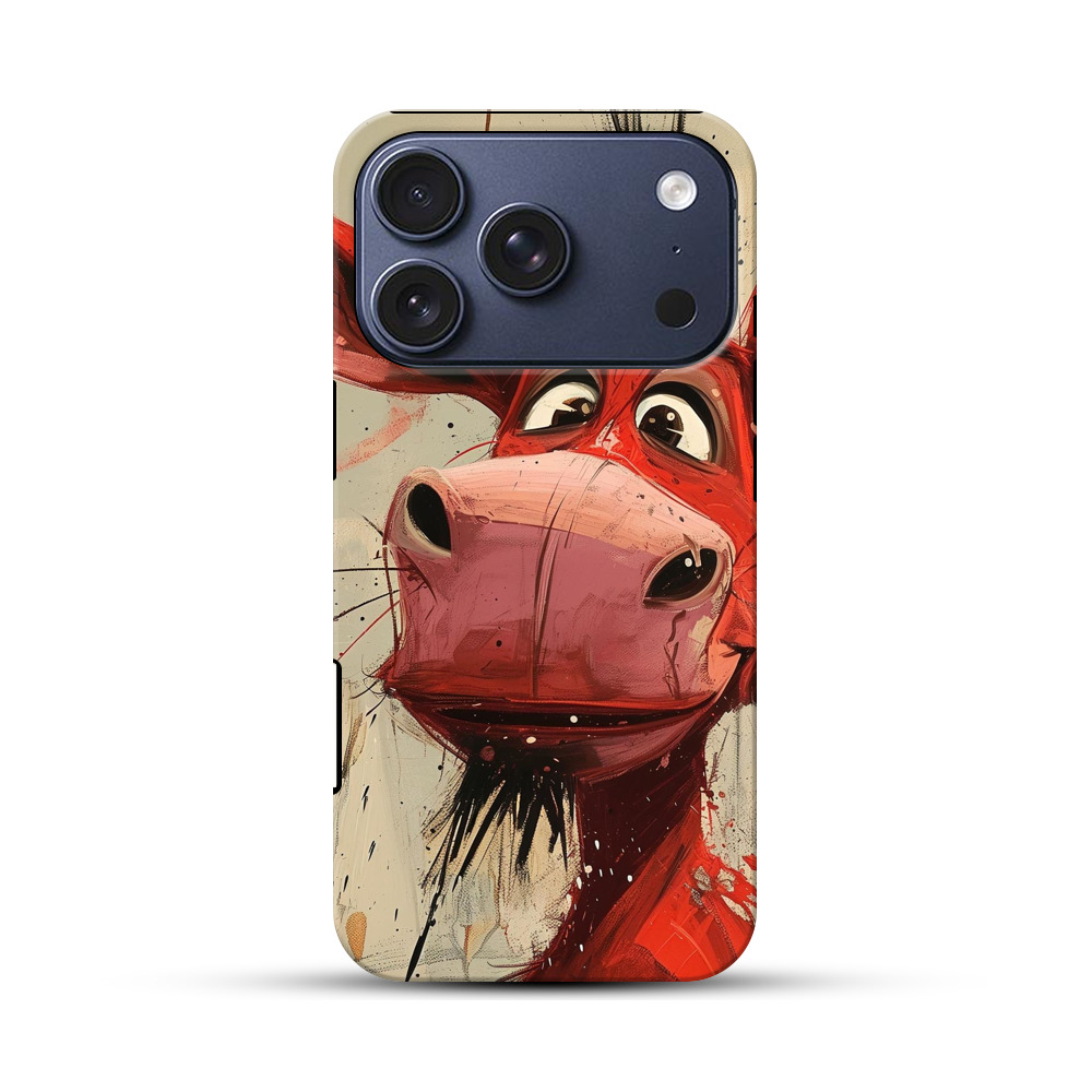 赤いロバのイラスト iPhone 17 Proオリジナルハ耐衝撃ケース