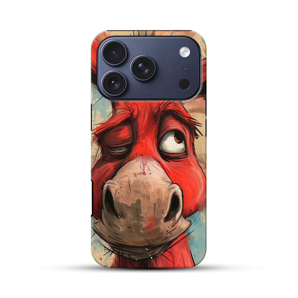 ウィンク赤いロバ iPhone 17 Proオリジナルハ耐衝撃ケース