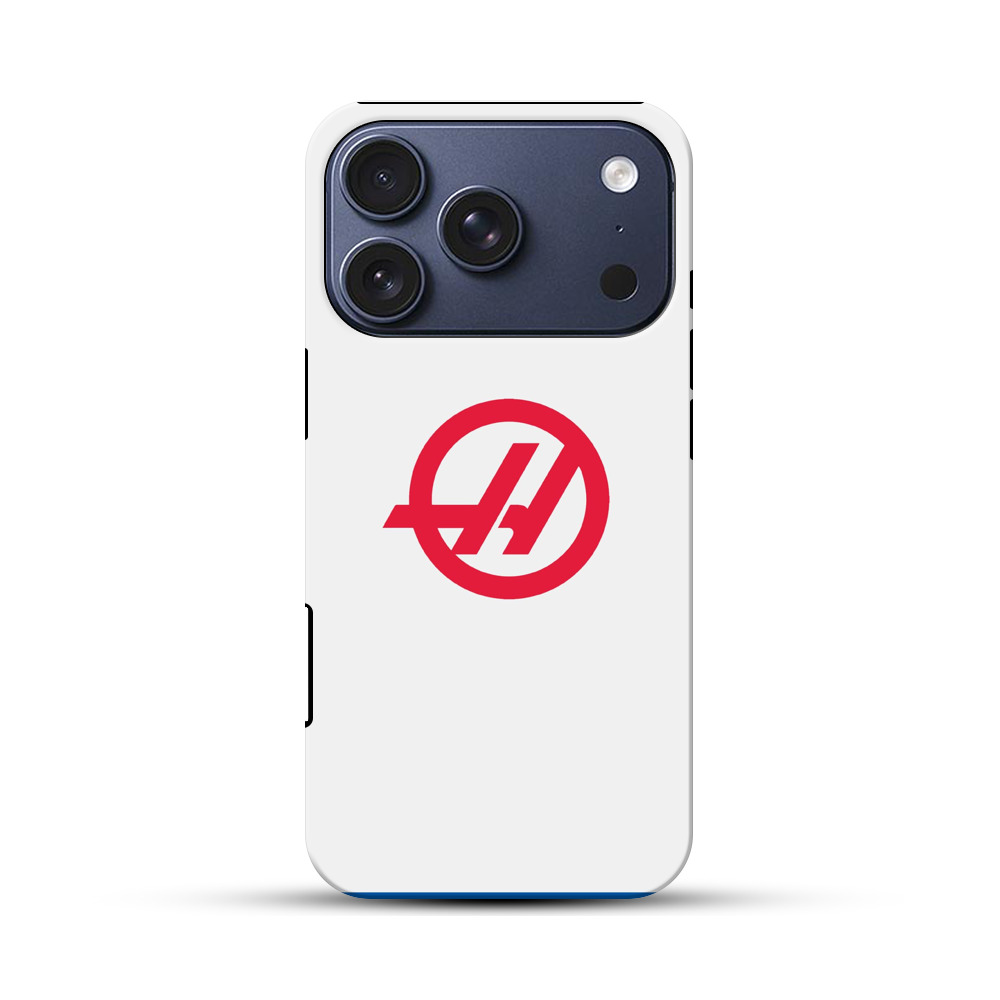 赤い抽象ロゴ iPhone 17 Proオリジナルハ耐衝撃ケース