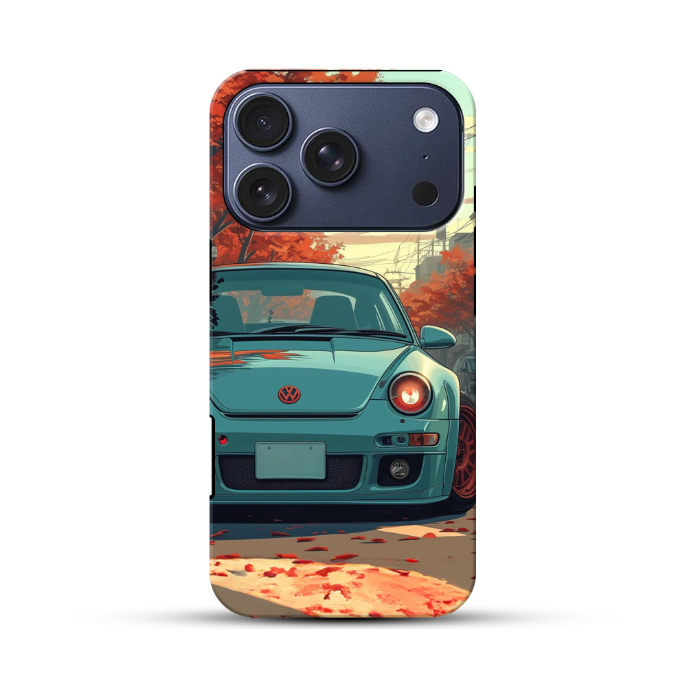 秋紅葉スポーツカー iPhone 17 Proオリジナルハ耐衝撃ケース